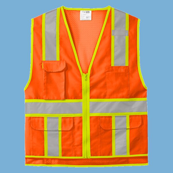 Ansi 107 Class 2 Surveyor Zippered Two Tone Vest Thumbnail