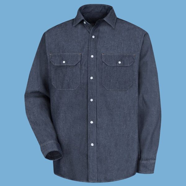 Deluxe Denim Long Sleeve Shirt - Tall Sizes Thumbnail