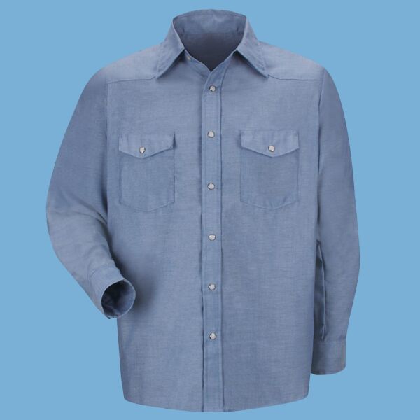Deluxe Western Style Long Sleeve Shirt - Tall Sizes Thumbnail