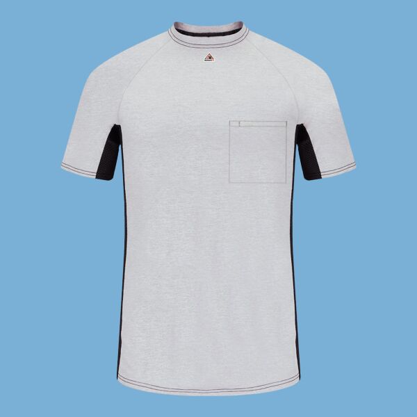 Short Sleeve FR Two-Tone Base Layer with Concealed Chest Pocket- EXCEL FR Thumbnail