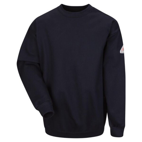 Pullover Crewneck Sweatshirt - Cotton/Spandex Blend - Tall Sizes Thumbnail