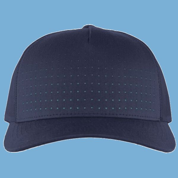 Perforated 5-Panel Trucker Snapback Cap Thumbnail