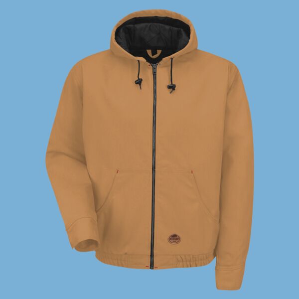 Blended Duck Zip-Front Hooded Jacket Thumbnail
