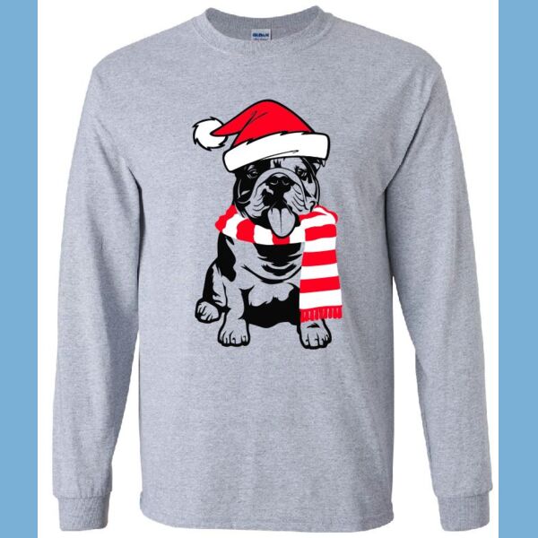 BULLDOG CHRISTMAS LONG SLEEVE Thumbnail
