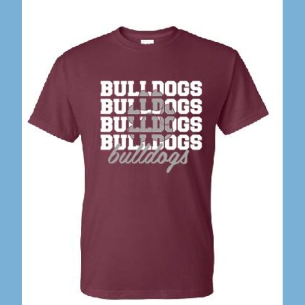 JASPER BULLDOGS MAROON PAW SHORT SLEEVE Thumbnail