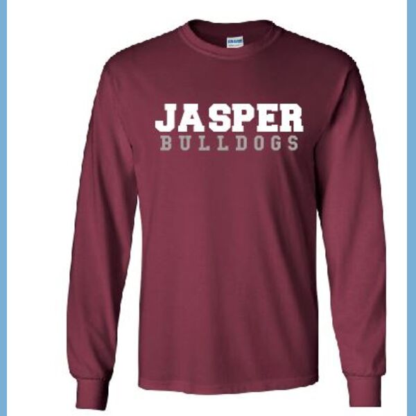 JASPER BULLDOGS MAROON LONG SLEEVE Thumbnail