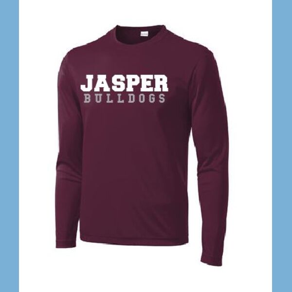 JASPER BULLDOGS MAROON LONG SLEEVE DRI FIT Thumbnail