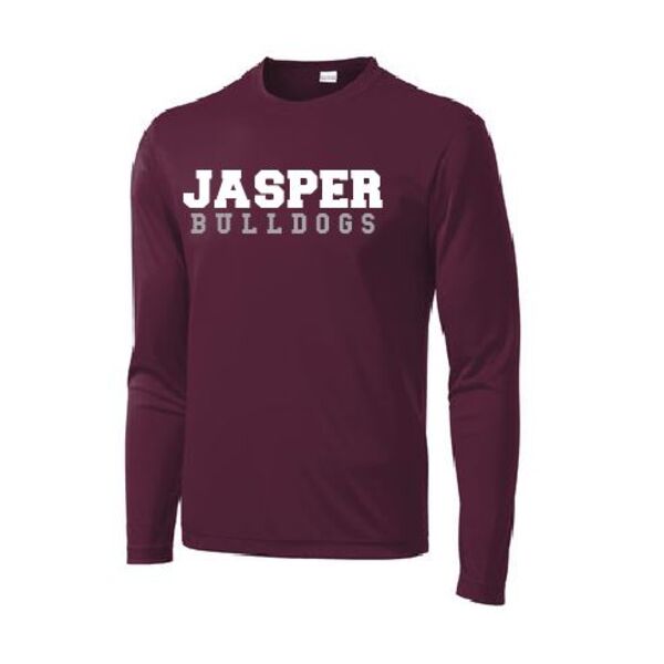 JASPER BULLDOGS MAROON LONG SLEEVE DRI FIT Thumbnail