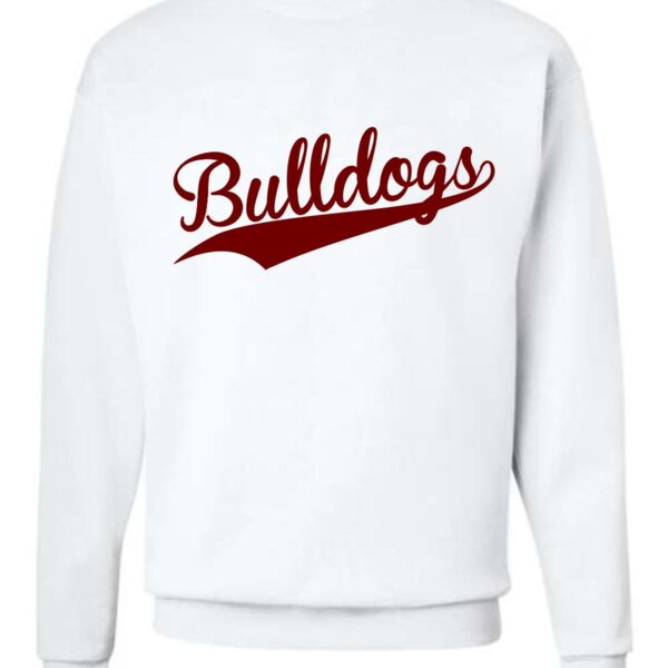 Bulldog White Sweatshirt Thumbnail