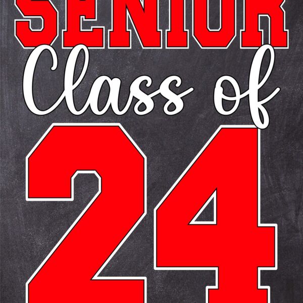 24"x18" Senior C/O 24 Double Sided Corrugated Sign Thumbnail