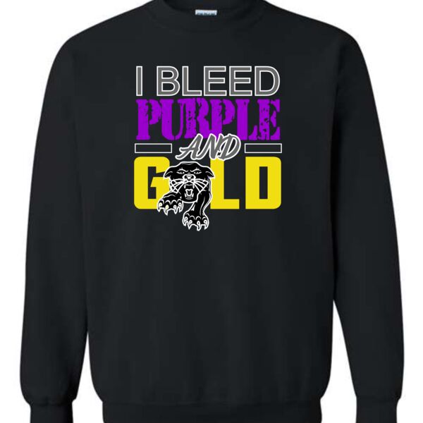 I Bleed Purple and Gold sweatshirt Thumbnail