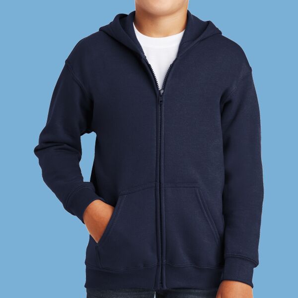 Youth Heavy Blend ™ Full Zip Hooded Sweatshirt Thumbnail