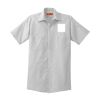 Short Sleeve Striped Industrial Work Shirt Thumbnail