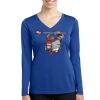Ladies Long Sleeve PosiCharge ® Competitor V Neck Tee Thumbnail