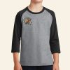 Youth Core Blend 3/4 Sleeve Raglan Tee Thumbnail